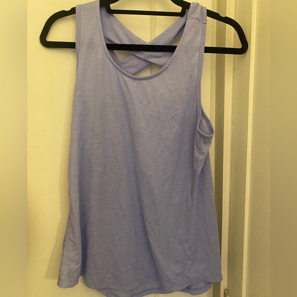 Light blue-purple athletic tank top